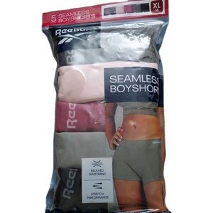 Reebok Women 5-Pack Boyshorts Size XL 16 Seamless Tagfree Stretch Multicolor